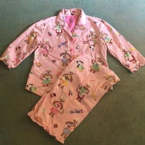 Nick and Nora Sock Monkey Baking PJs